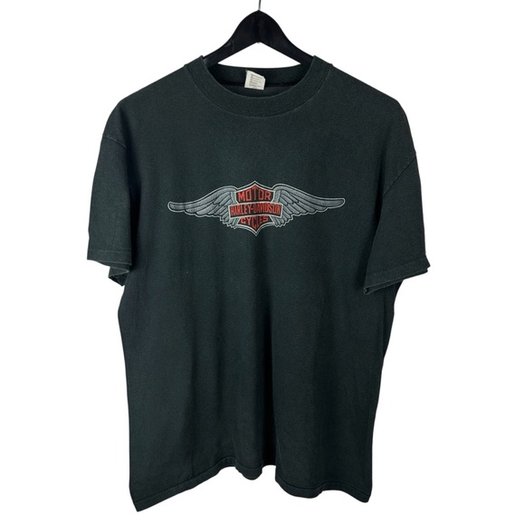 Vintage 1970s Harley Davidson Motorcycles Stedman Monroeville Shirt Size L